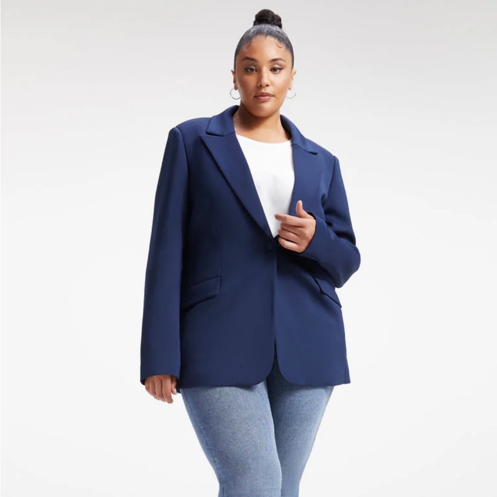 GOOD AMERICAN FITTED SCUBA BLAZER 5